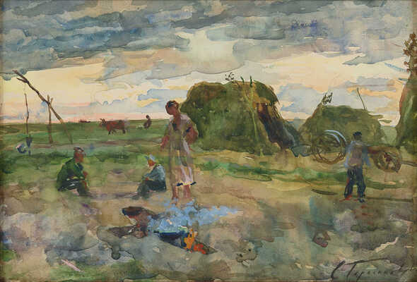 Герасимов Сергей Васильевич. Отдых в поле